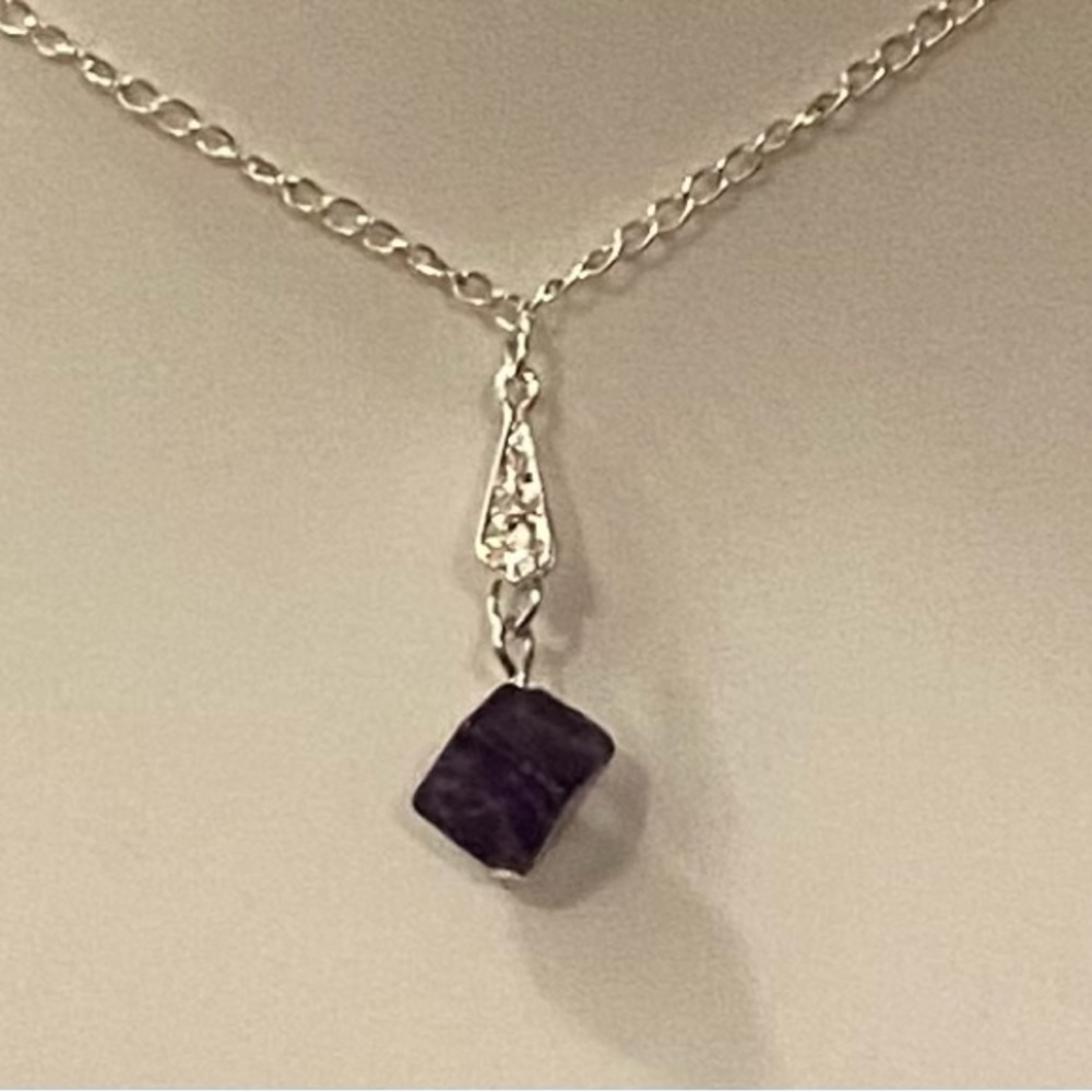 NEW Genuine Amethyst crystal necklace